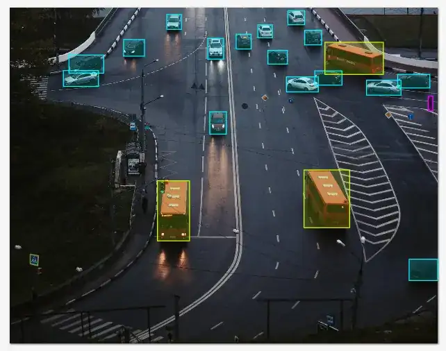 Annotated computer vision work sample