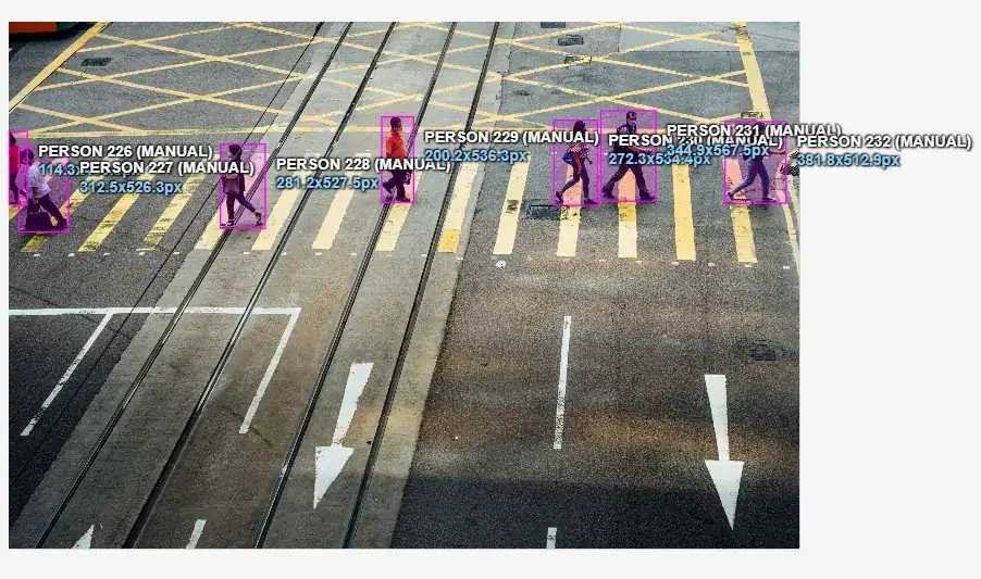 Annotated computer vision work sample