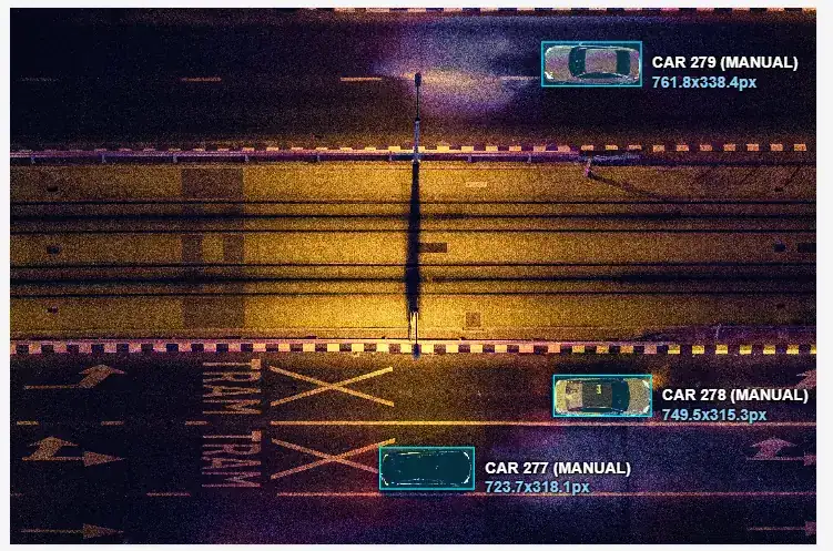 Annotated computer vision work sample