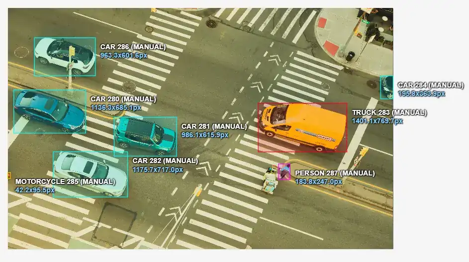 Annotated computer vision work sample