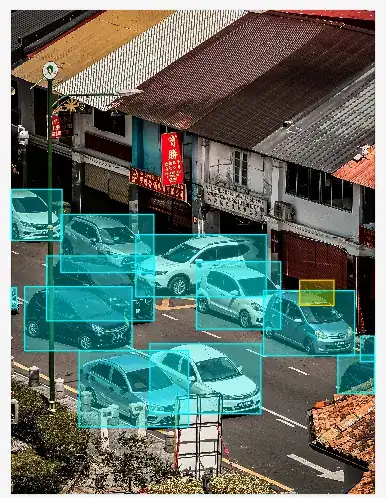 Annotated computer vision work sample