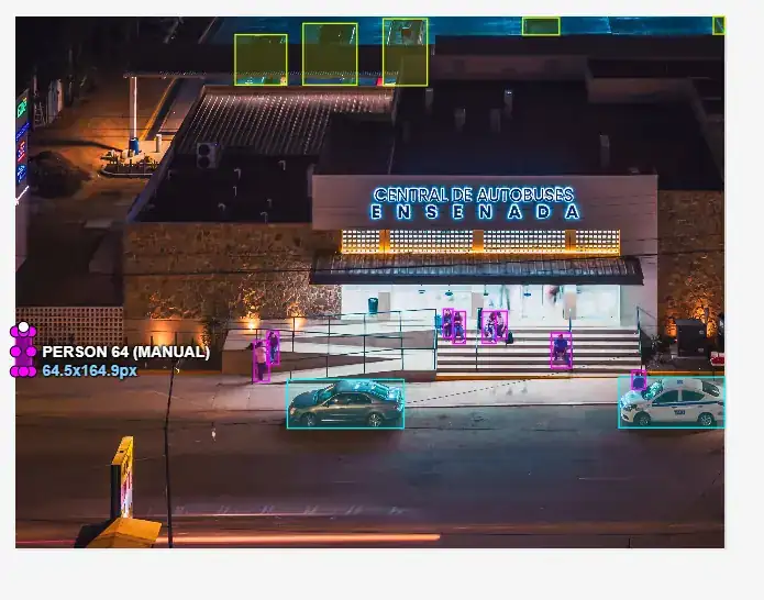 Annotated computer vision work sample
