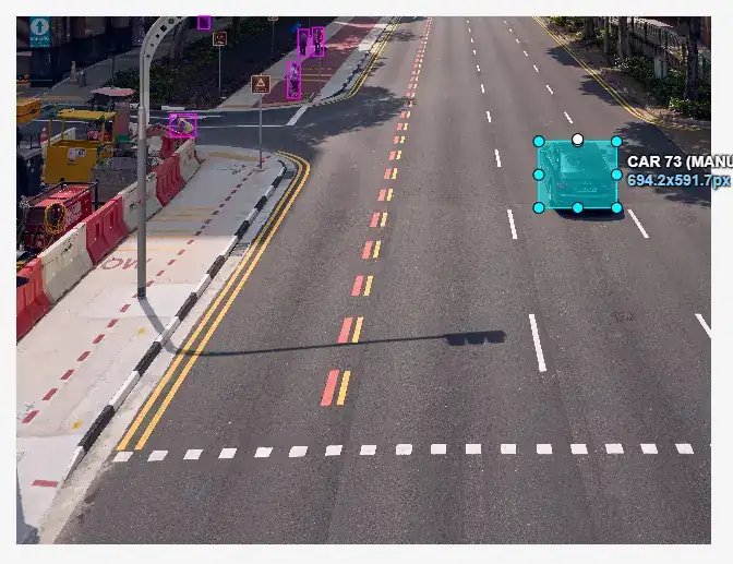 Annotated computer vision work sample