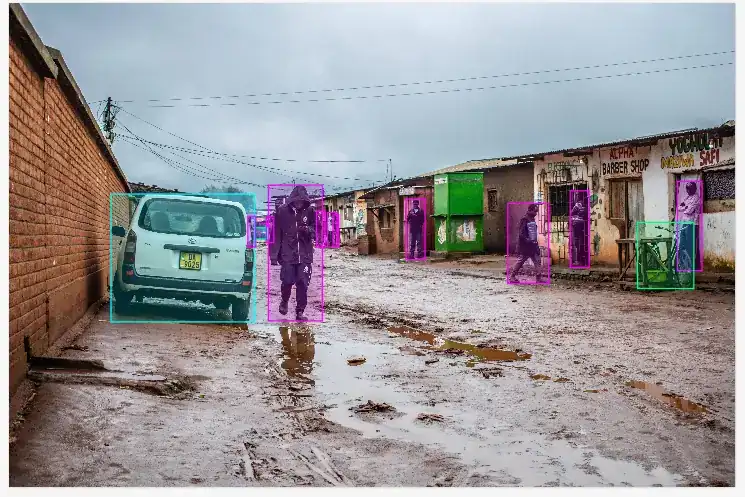 Annotated computer vision work sample
