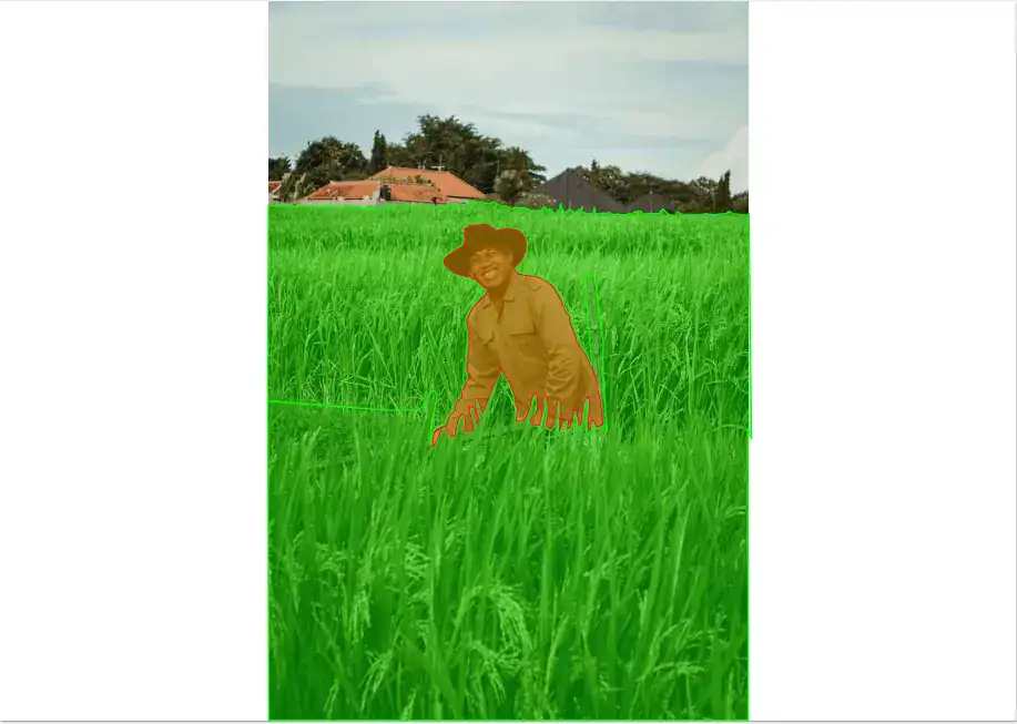 Annotated computer vision work sample